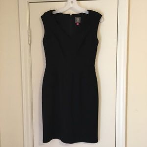 Vince Camuto Black V Neck Dress